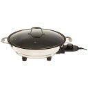 クッチーナプロ ホットプレート ステンレス ガラスフタ付 温度調整 CucinaPro Electric Skillet 18/10 Stainless Steel, Frying Pan with Non Stick Interior, with Glass Lid, 12 Round, Temperature Control Probe for Adjustable Heat Settings 1653 家電