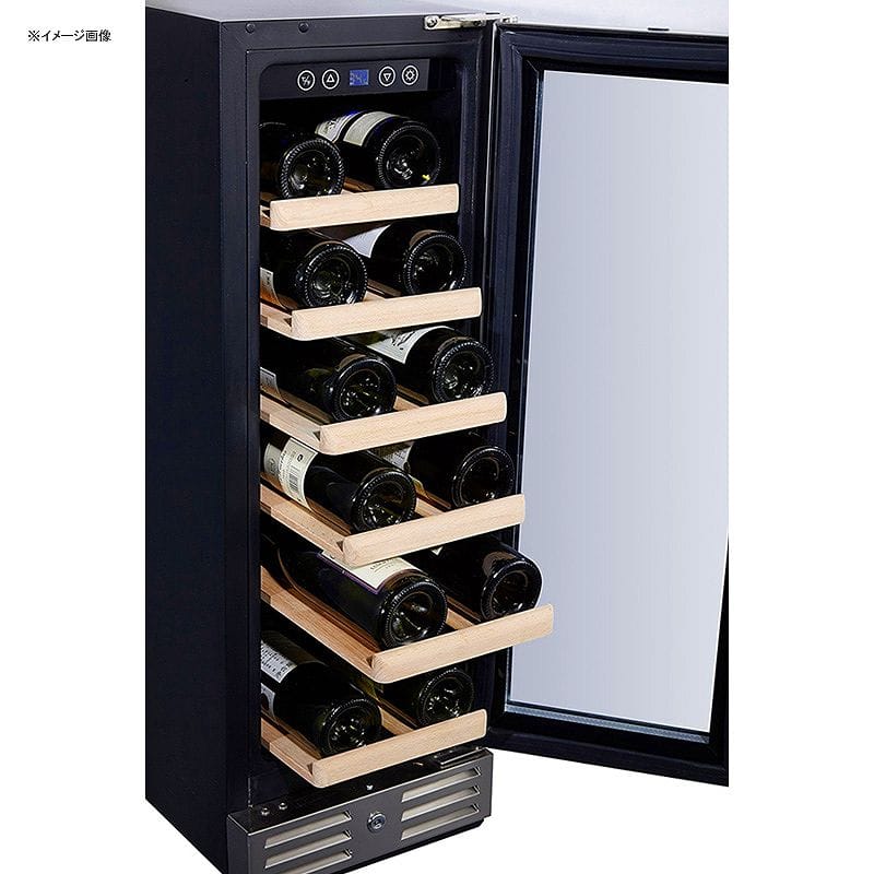 ワインセラー 最大18本 幅30cm Kalamera Wine refrigerator 18 Bottle Built-in and Freestanding with Stainless Steel & Double-Layer Tempered Glass Door and Temperature Memory Function 家電