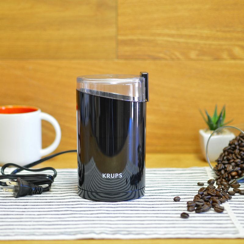 クラップス　コーヒーグラインダー　豆挽きミル　ブラック Krups F203 Electric Coffee and Spice Grinder with Stainless-Steel Blades Black