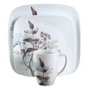 R[ rOEFA[ fBi[EFA[ H16_ZbggCCgO[u Corelle Square 16-Piece Dinnerware Set, Twilight Grove, Service for 4