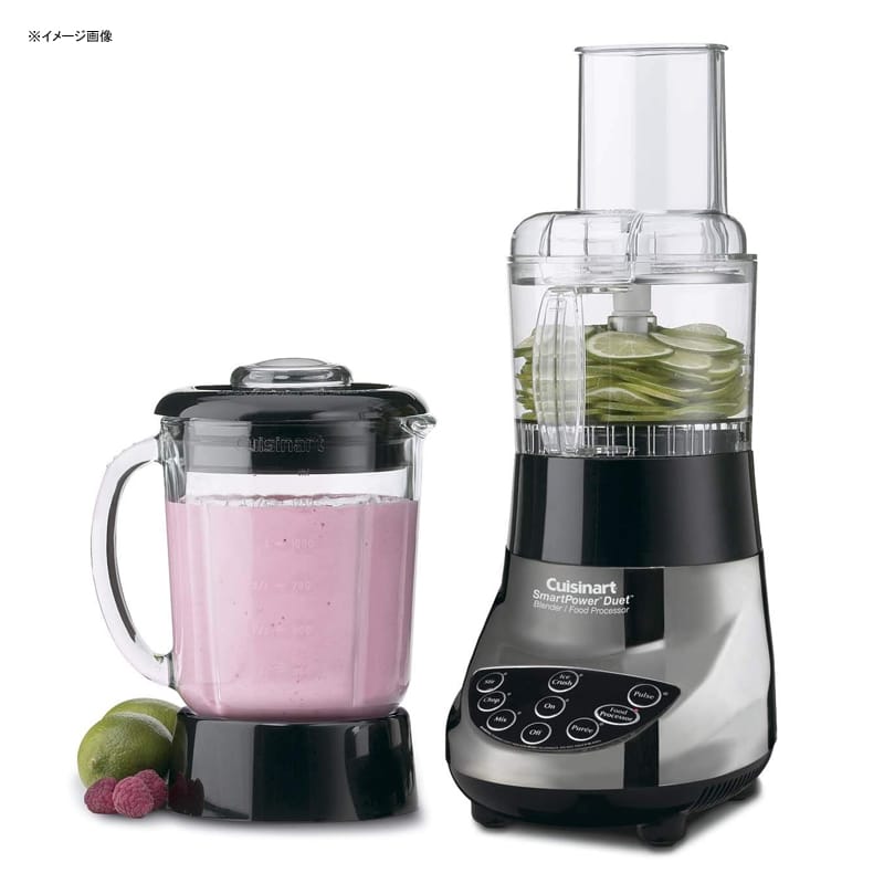 クイジナート ミキサー フードプロセッサー 7スピード クロム Cuisinart BFP-703BC Smartpower Duet Blender/Food Processor 家電