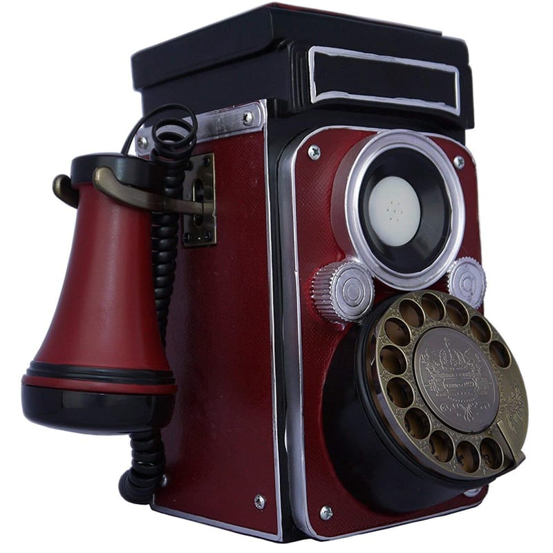 クラシック レトロ カメラ型 ダイヤル式 電話 TechPlay CP28 Classic rotary dial, old fashion camera design, Phone