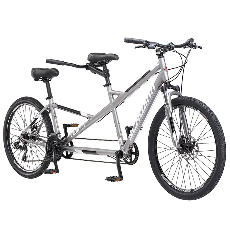 タンデム 自転車 二人乗り シュウィン グレー 26インチ Schwinn Twinn Tandem 26” Wheel Bicycle, Grey, One Frame Size 20”【組立要】