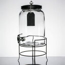 ドリンクサーバー ガラスドリンクディスペンサー 11L ワイヤースタンド付 レストラン カフェ ホテル 3 Gallon Style Setter Franklin Glass Beverage Dispenser with Metal Stand 494210235GB