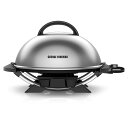 バーベキュー ジョージフォアマン インドア アウトドア 電気グリル スタンド付 George Foreman 15-Serving Indoor/Outdoor Electric Grill, Silver, GFO240S 家電