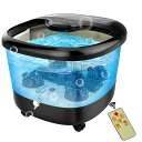 フットバス 足湯 温度調節 バブル 電動ローラー バイブレーション ACEVIVI Foot Spa Bath Massager with Heat and Massage and Bubble Jets, Motorized Shiatsu Massage Ball + Motorized Maize Roller + Rotatable Pedicure Stone, Red Light 家電