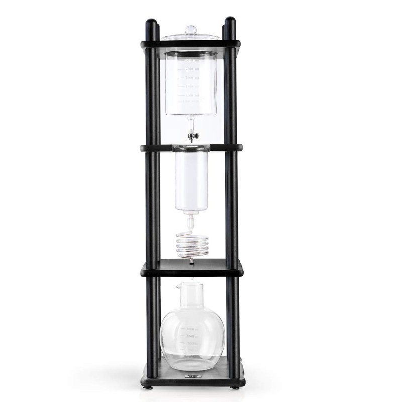 水出しコーヒー 器具 ヤマガラス コールドブリューコーヒーメーカータワー 25カップ ブラック Yama Glass YAMCDM25SBK Drip Tower YAMA Cold Brew Coffee Maker, 25 Cup, Black