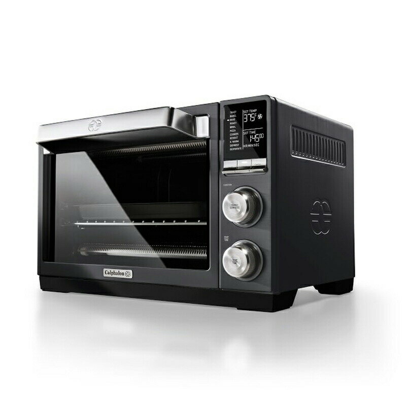 オーブン 30cmピザが焼ける カルファロン Calphalon Quartz Heat Countertop Toaster Oven, Dark Stainless Steel TSCLTRDG1 家電 2