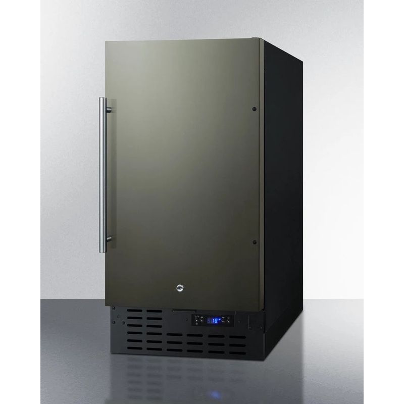 冷凍庫 ビルトイン アンダーカウンター 棚 4段 76L ブラック ステンレス Summit 18 Inch Undercounter Freezer SCFF1842KS 家電【代引不可】