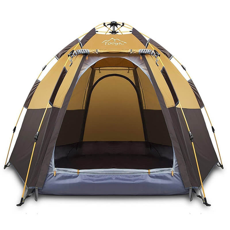 ドーム型 ポップアップ テント 小型 最大4人 アウトドア キャンプ フェス 日除け 防水 Toogh 3-4 Person Camping Tent Backpacking Tents