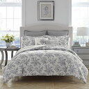 [AVC RtH[^[ Jo[ 薍Zbg Rbg o[Vu ԕ t[ O[ XgCv t Laura Ashley Annalise Floral Comforter Set Gray