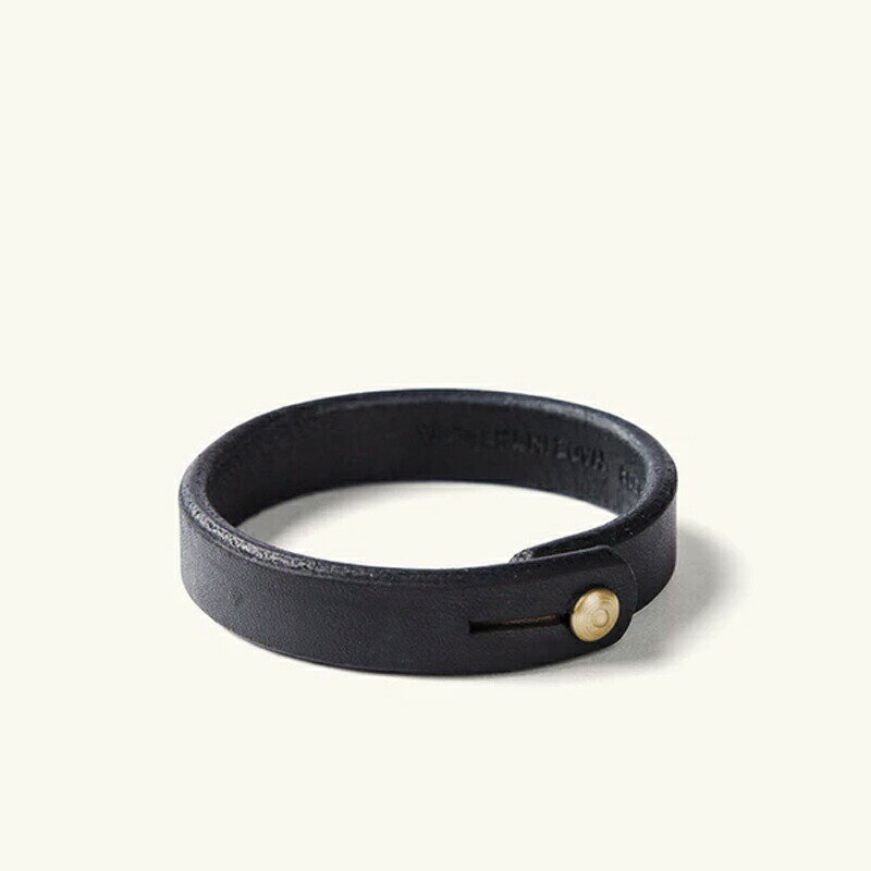 タンナーグッズ レザー ブレスレット メンズ 男性 女性 レディース 腕輪 革 ブラック 黒 アメリカ製 TANNER GOODS Single Wrap Wristband