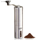 豆挽き 手動 ステンレス コーヒーミル うす式 臼式 JavaPresse Manual Coffee Grinder with Conical Burr Mill, Brushed Stainless Steel