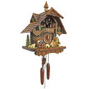 からくり時計 ドイツ製 鳩時計 カッコウ時計 コテージ 水車 ハイキング 12曲Alexander Taron Engstler Battery-operated Cuckoo Clock - Full Size 46212QMT