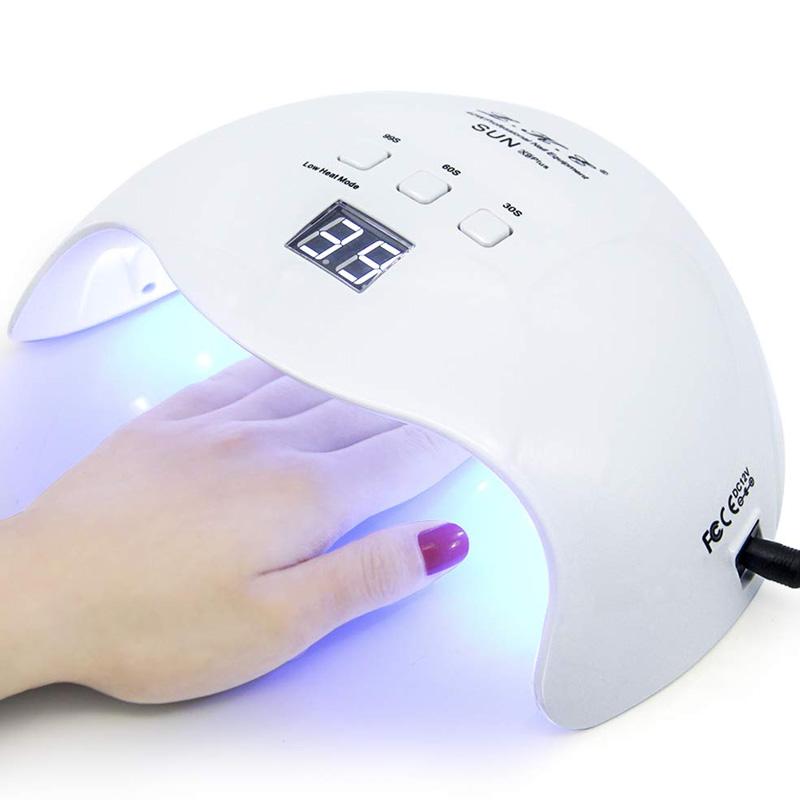 ジェルネイル用 LEDライト UV 硬化 40W タイマー3段階 Gel UV LED Nail Lamp,LKE Nail Dryer 40W Gel Nail Polish LED UV Light with 3 Timers Professional Nail Art Tools Accessories White 家電