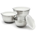 ステンレスボウル 3サイズ セット フタ付 ボール クイジナート Cuisinart CTG-00-SMB Stainless Steel Mixing Bowls with Lids, Set of 3