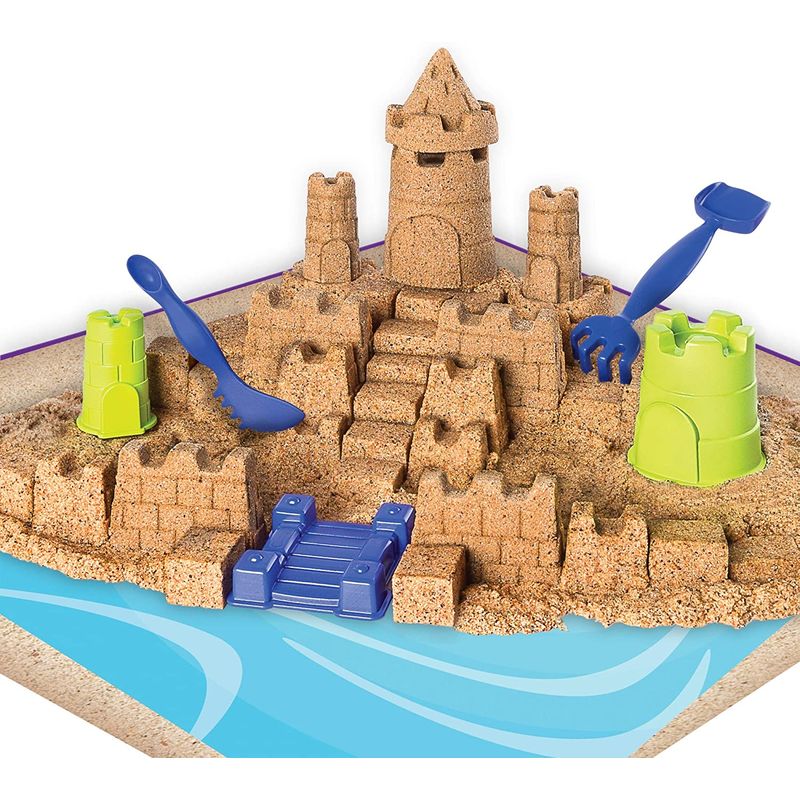 お部屋で砂遊び マジックサンド 1.4kg Kinetic Sand Beach Sand Kingdom Playset with 3lbs of Beach Sand