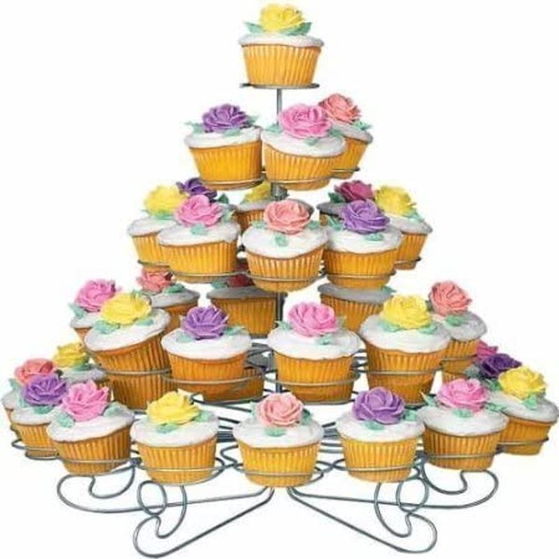 カップケーキスタンド 5段 41個 デザート ディスプレイ LACrafts 41 Count Cupcake Stand 5 Tier, Large, Silver