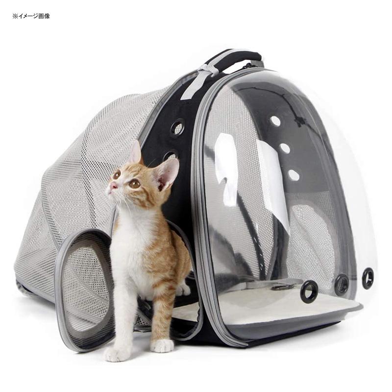 ペットキャリー バックパック 透明窓 メッシュ ねこ 小型犬 旅行 halinfer Expandable Cat Backpack, Space Capsule Bubble Transparent Clear Pet Carrier for Small Dog, Pet Carrying Hiking Traveling Backpack