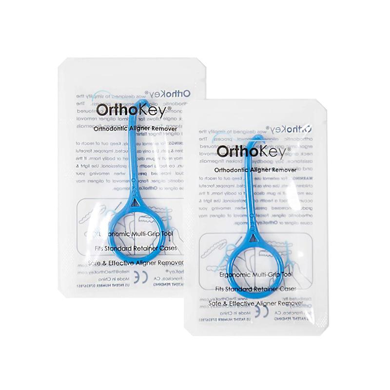 アライナー リムーバー 2個セット マウスピース 外す インビザライン Clear Aligner Removal Tool by ORTHOKEY - Invisible Removable Braces - QTY 2 Blue