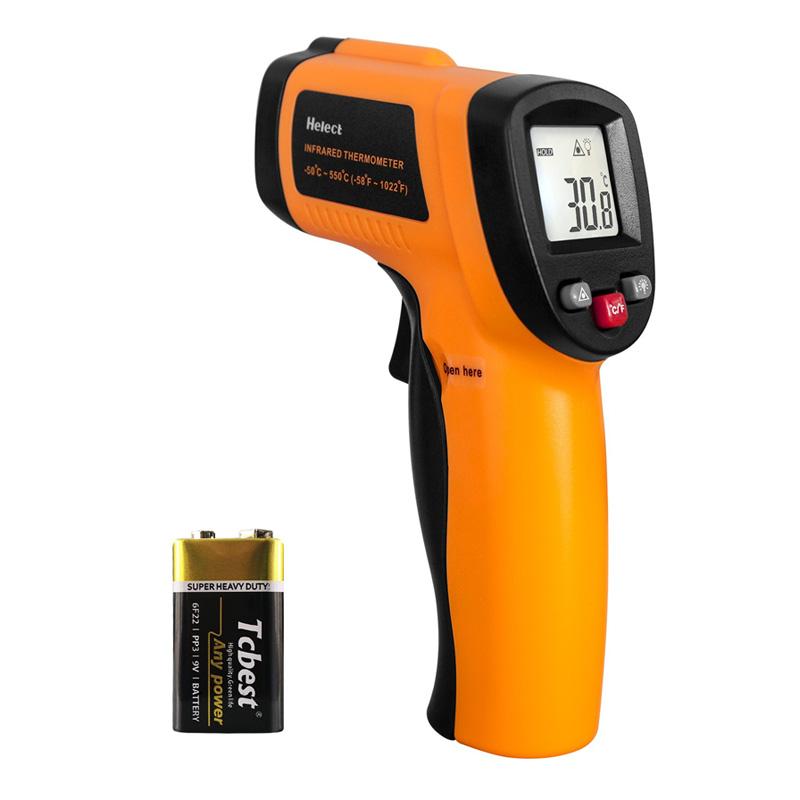 赤外線温度計 油料理 非接触 -50°Cから550°Cまで 人用ではありません Helect (NOT for Human) Infrared Thermometer, Non-Contact Digital Laser Temperature Gun with LCD Display