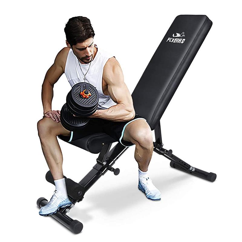 トレーニングベンチ 280kgまで 折りたたみ ウェイト ホームジム FLYBIRD Weight Bench, Adjustable Strength Training Bench for Full Body Workout with Fast Folding