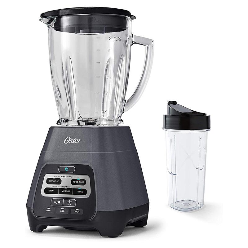 ƥ㡼쥯 ֥ 1.4L 饹㡼 ֥顼  Oster Master Series Blender with Texture Select Settings, Blend-N-Go Cup and Glass Jar, Grey 