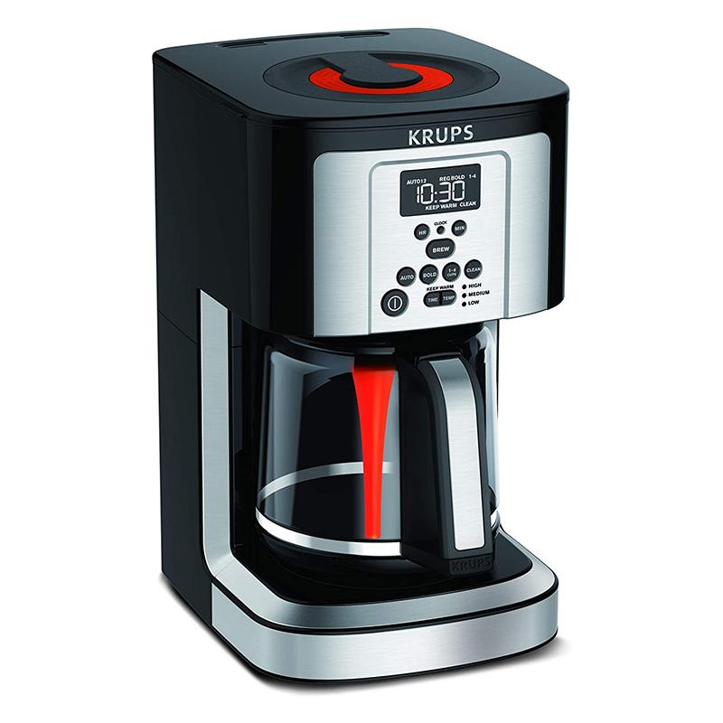 コーヒーメーカー 14カップ 温度調節 タイマー付 ガラスカラフェ クラップス KRUPS EC324050 Savoy Programmable Coffee Maker 14 Cup 家電