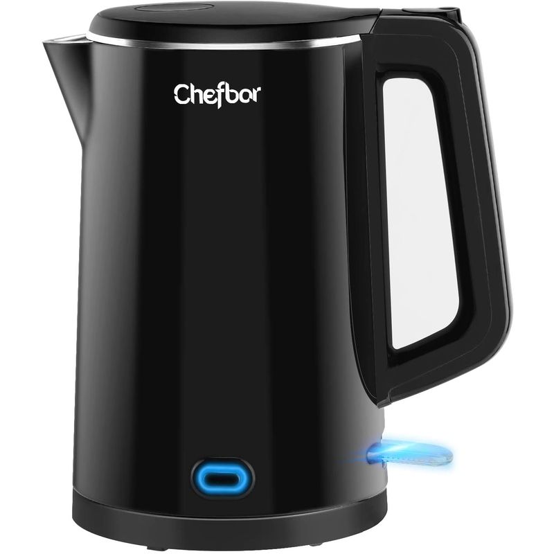 GĂMȂ dCPg 1.5L ۉ@\ XeX BPAt[ ubN  Chefbar Electric Kettle 1.5L with Keep-Warm Function, BPA-Free Double Wall Stainless Steel Electric Tea Kettle, Hot Water Kettle Electric Automatic Shut Off Ɠd