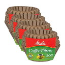 バスケット コーヒーフィルター 8～12カップ 800枚 メリタ ナチュラルブラウン Melitta 62957 8 To 12 Cup Natural Brown Basket Coffee Filters 800 Count, 4 Pack