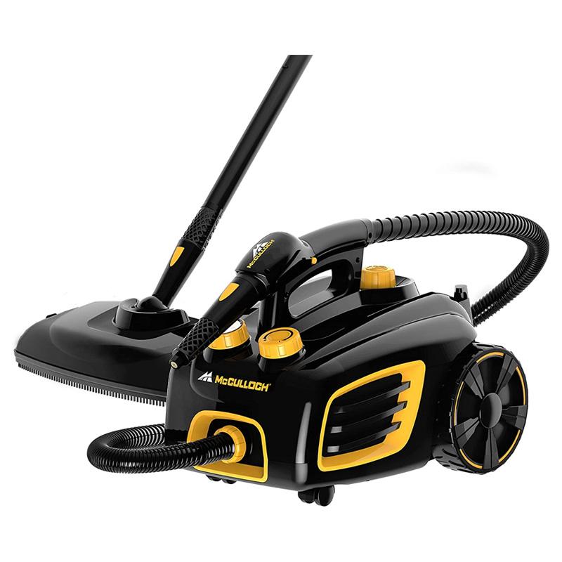 スチームクリーナー アクセサリー20種 ロングコード McCulloch MC1375 Canister Steam Cleaner with 20 Accessories, Extra-Long Power Cord, Chemical-Free Cleaning for Most Floors, Counters, Appliances, Windows, Autos, and More, 1-(Pack), Black 家電