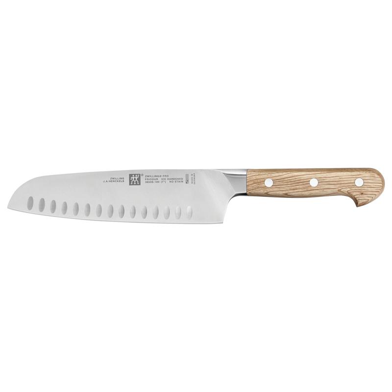 ツヴィリング 三徳包丁 18cm ナイフ ホローエッジ ホルムオーク ドイツ製 ZWILLING PRO HOLM OAK 7-INCH HOLLOW EDGE SANTOKU KNIFE 38468-183