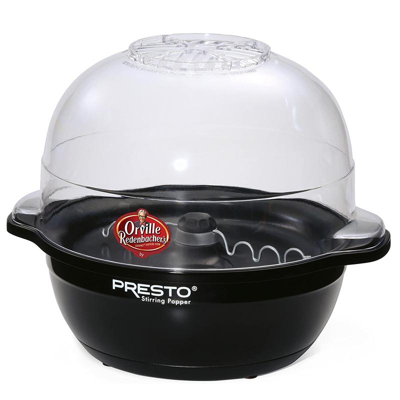 ポップコーンメーカー ドーム型 5.7L ブラック 黒 Presto 5204 Orville Redenbacher 039 s Stirring Popper, Black, One Size 家電