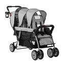 ベビーカー 3人用 三つ子 最大一人18kg 日よけ付 Foundations Triple Sport 3-Seat Folding Tandem Stroller with Canopy