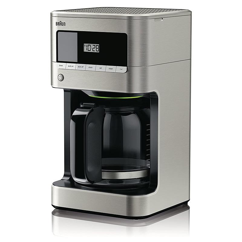 コーヒーメーカー ガラスカラフェ 12カップ タイマー機能 BPAフリー ブラウン Braun KF7070 BrewSense Drip Glass Coffeemaker, 12 Cup, Stainless Steel 家電 2