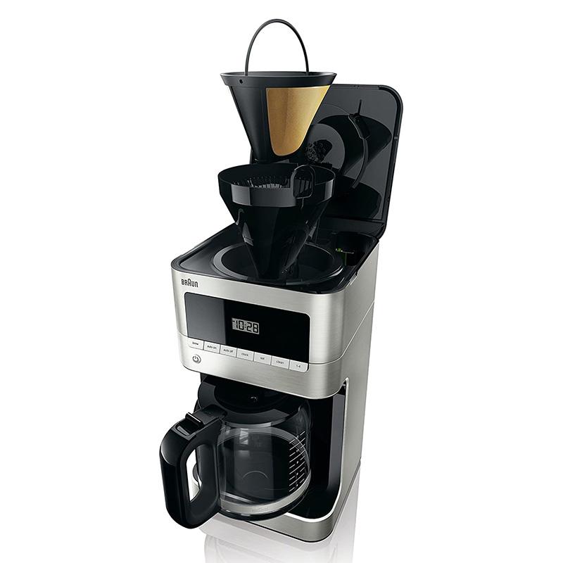 コーヒーメーカー ガラスカラフェ 12カップ タイマー機能 BPAフリー ブラウン Braun KF7070 BrewSense Drip Glass Coffeemaker, 12 Cup, Stainless Steel 家電 3