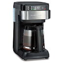 コーヒーメーカー 12カップ ガラスカラフェ タイマー機能 ハミルトンビーチ Hamilton Beach Coffee Maker, Programmable, 12 Cup Capacity, Black and Stainless Steel (49350) 家電