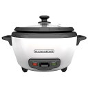 スチーマー 蒸し器 ライスクッカー 炊飯器 1.4L ブラック アンド デッカー BLACK DECKER RC506 6-Cup Cooked/3-Cup Uncooked Rice Cooker and Food Steamer, White 家電