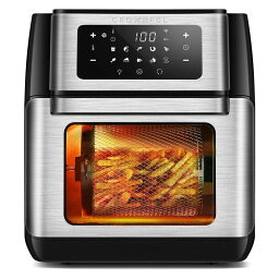 ロティサリーオーブン エアフライ 食品乾燥 チキンCROWNFUL Air Fryer, 10-in-1 Air Fryer Toaster Oven, 10.6 Quart, Convection Roaster with Rotisserie & Dehydrator, Digital LCD Touch Screen 家電