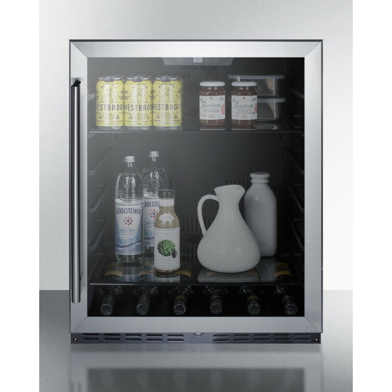 サミット アンダーカウンター ビルトイン 冷蔵庫 幅60cm 142L Summit 24 Built-In / Freestanding Beverage Center, 5 cu.ft. Undercounter Refrigerator AL57G/AL57GCSS 【代引不可】 家電