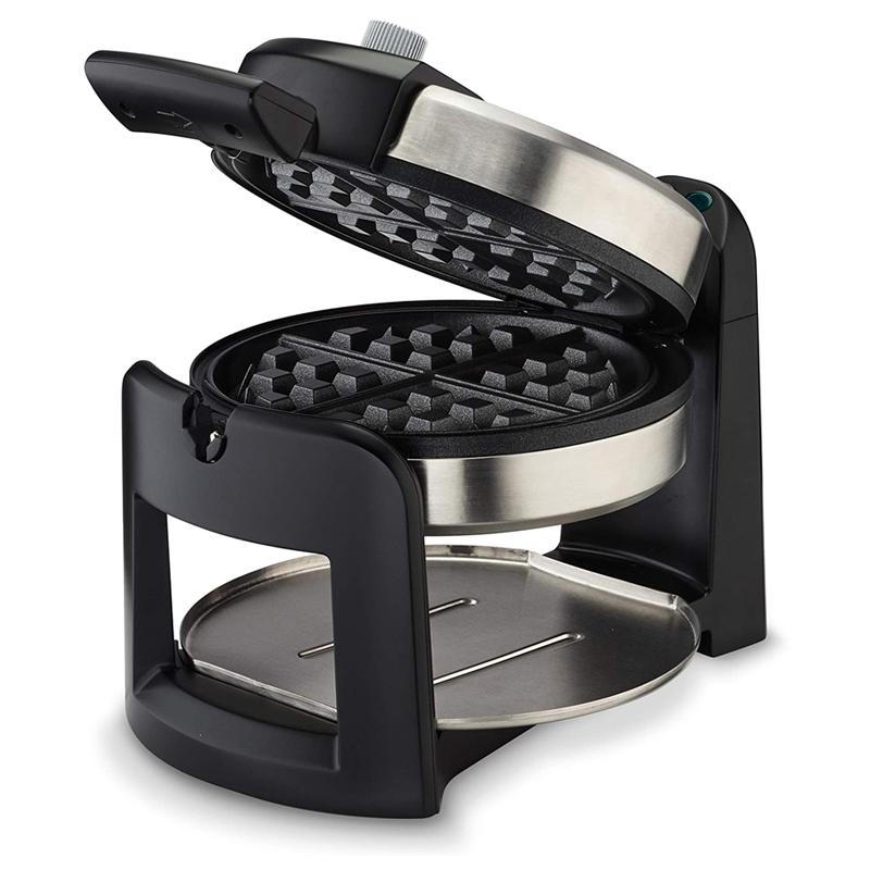 家庭用 ベルギーワッフルメーカー フリップ式 ラウンド 丸 クイジナート Cuisinart WAF-F30 Round Flip Belgian Waffle Maker, black/silver, 1 inch thick 家電