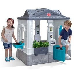 家 おうち 遊具 コテージ アメリカ製 Step2 Neat & Tidy Cottage Homestyle Edition-Gray