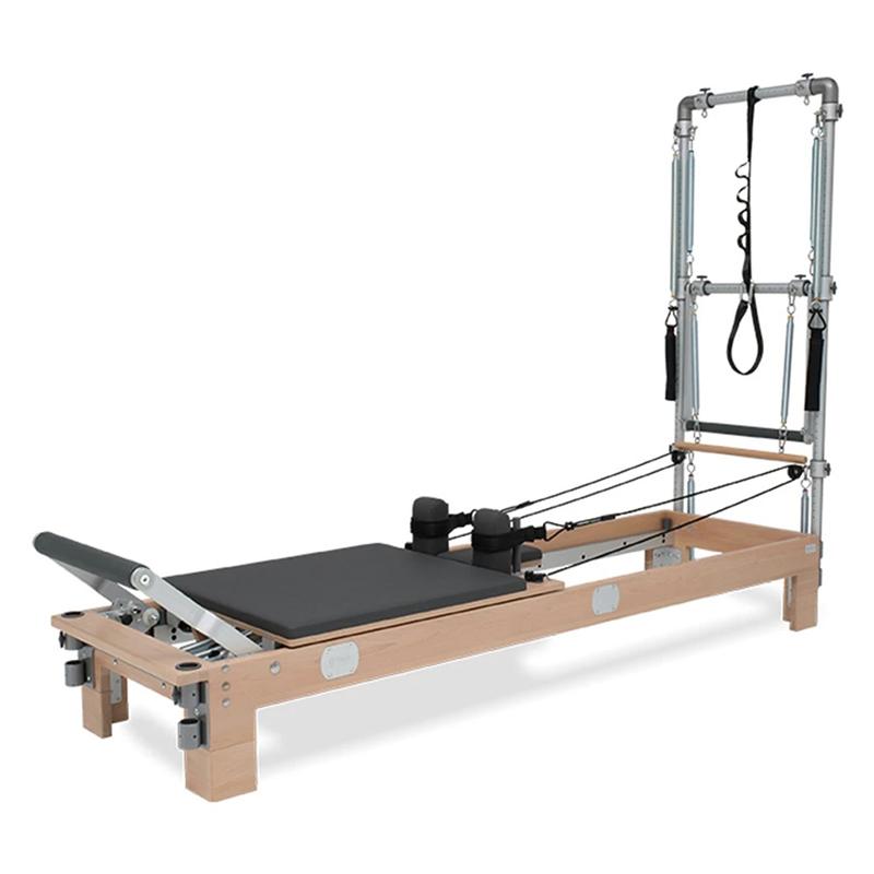 seBX tH[}[ Ebh  BASI SYSTEMS WOOD PILATES REFORMER WITH HALF-TRAPEZE TOWER