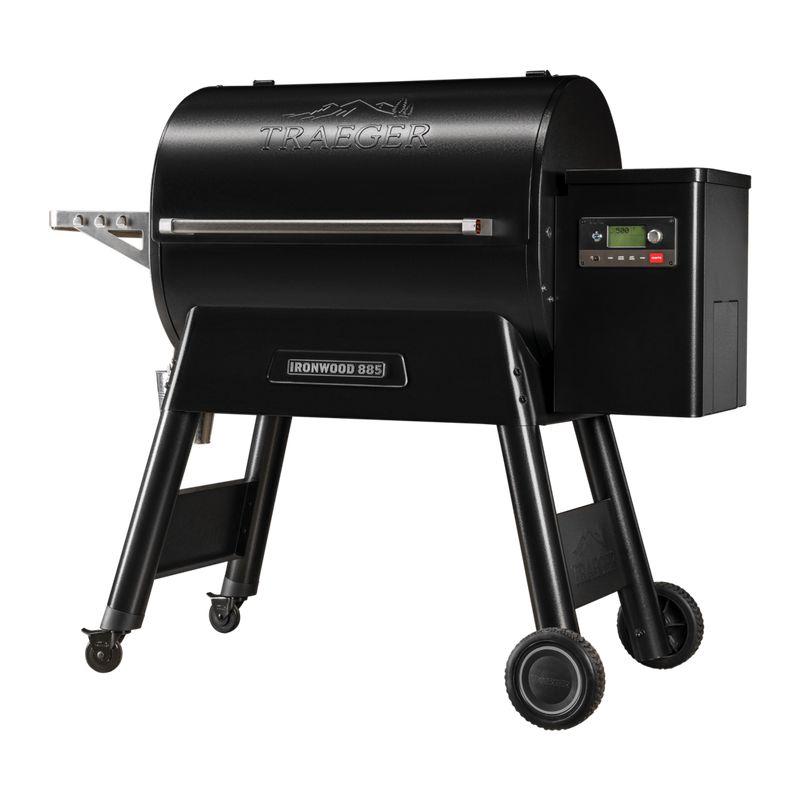 ペレットグリル 燻製機 トレガー デジタル スモーカー 肉用プローブ キャスター付 TRAEGER IRONWOOD SERIES 885 PELLET GRILL 家電【代引不可】