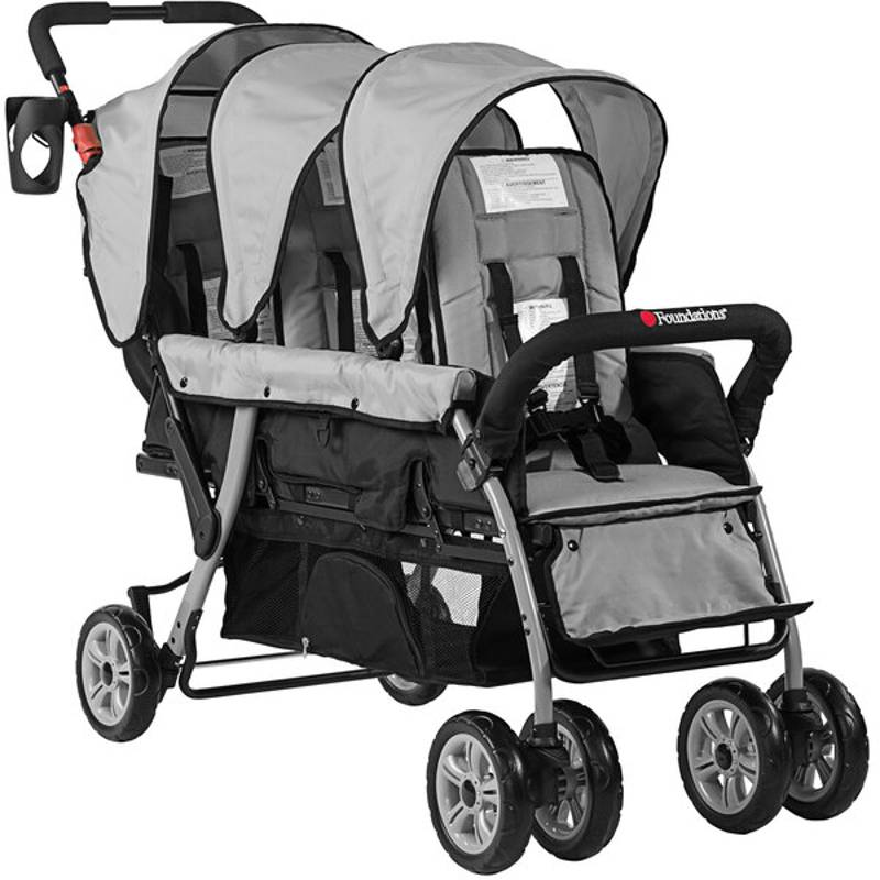 三つ子 ベビーカー 乳母車 ストローラー Foundations Trio Sport Tandem Stroller