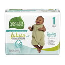 オムツ 4-6kg向け 敏感肌用 31枚 プリント セブンスジェネレーション 2個セット Seventh Generation Baby Diapers, Size 1, 31 count for Sensitive Skin (Packaging May Vary)