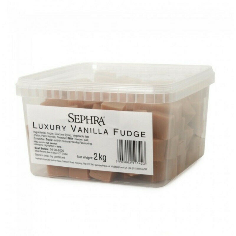 セフラ ラグジュアリー バニラ ファッジ チョコレート 2kg Sephra Luxury Vanilla Fudge