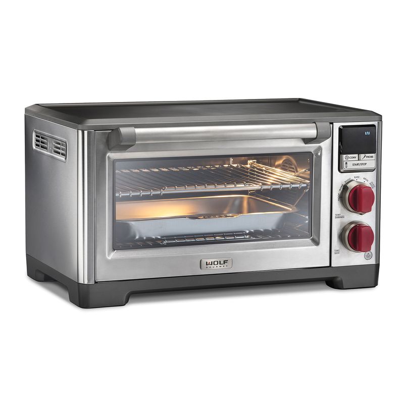 デジタル オーブン コンベクション プローブ付 Wolf Elite Countertop Oven with Convection Red Knob WGCO150S