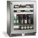 業務品質 88L ビバレッジクーラー ビルトイン ステンレス ガラスドア Perlick Built-In Beverage Center Signature Series HH24BS43