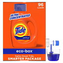 タイド 液体洗濯洗剤 濃縮タイプ 96回分 エコボックス Tide Laundry Detergent Liquid Soap Eco-Box, Ultra Concentrated High Efficiency (HE), Original Scent, 96 Loads